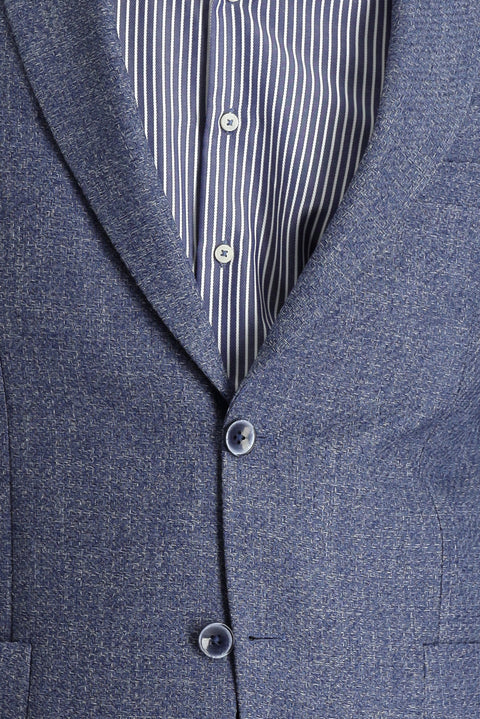 Blue 7 Drop Slim Fit Patterned Sport Jacket