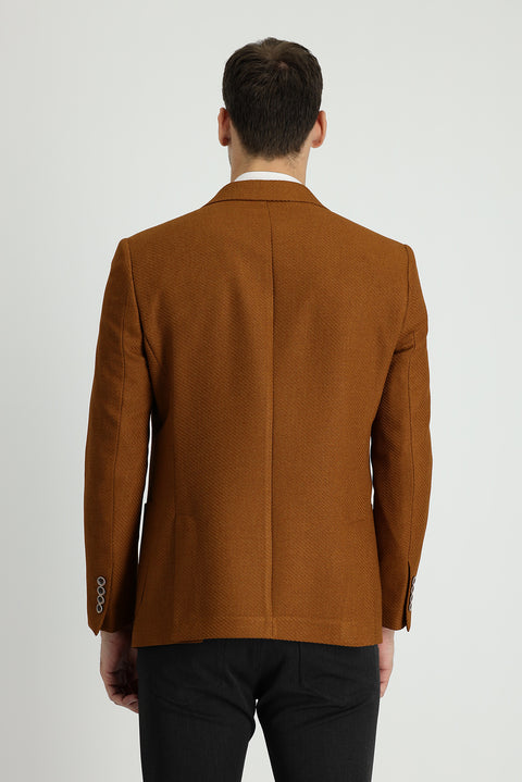 Camel 7 Drop Slim Fit Patterned Sport Jacket