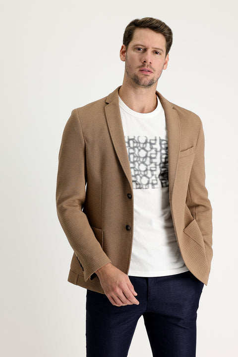 Camel 7 Drop Super Slim Fit Eksra Dar Kesim Örme Ceket