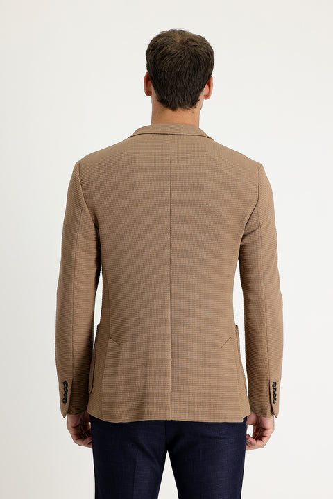 Camel 7 Drop Super Slim Fit Eksra Dar Kesim Örme Ceket