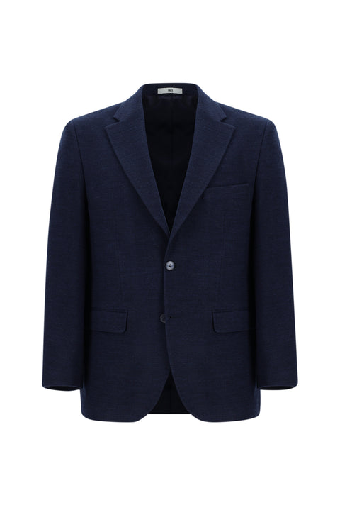 Medium Navy 4 Drop Relaxed Fit Patterned Jacket
