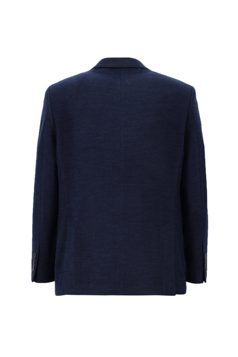 Medium Navy 4 Drop Relaxed Fit Patterned Jacket