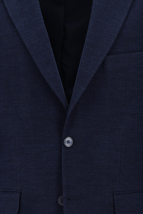 Medium Navy 4 Drop Relaxed Fit Patterned Jacket