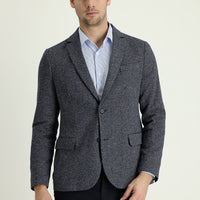 Dark Navy 6 Drop Regular Fit Patterned Jacket