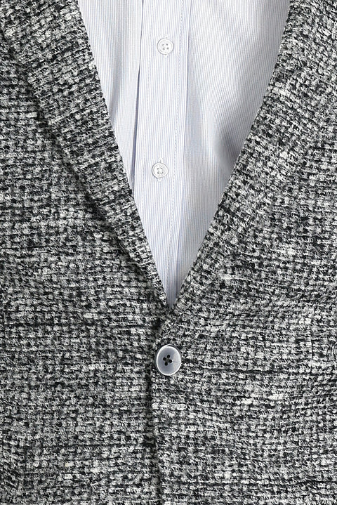 Medium Grey 6 Drop Regular Fit Standard Cut Wool Eyelet Jacket