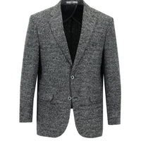 Medium Gray 4-Drop Relaxed Fit Wool Patterned Jacket