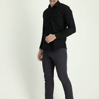 Dark Charcoal Slim Fit Stretch Canvas / Chino Trousers