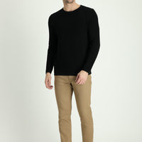 Dark Beige Slim Fit Stretch Canvas / Chino Trousers