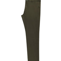 Medium Khaki 7 Drop Slim Fit Narrow Cut Lycra Canvas / Chino Pants