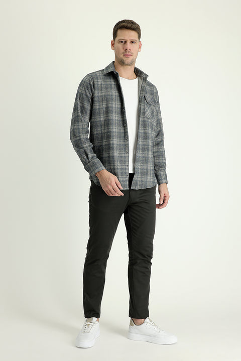 Dark Anthracite Slim Fit Tapered Sport Trousers