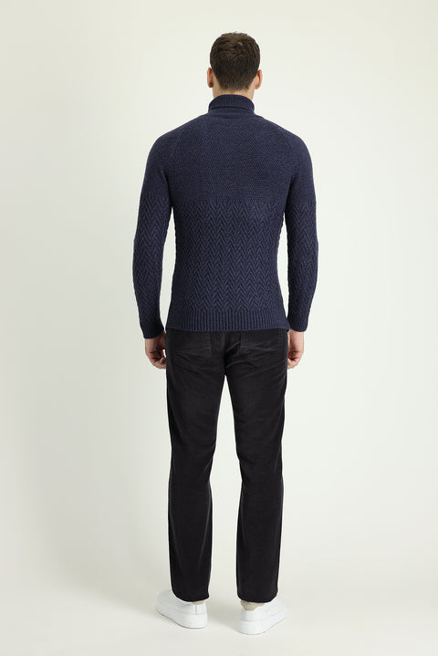 Dark Anthracite Regular Fit Standard Cut Lycra Velvet Trousers
