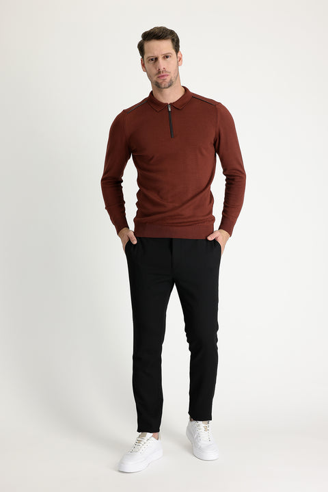 Black Super Slim Fit Extra Narrow Cut Classic Fabric Trousers