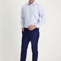 Medium Navy Super Slim Fit Extra Narrow Cut Classic Fabric Trousers
