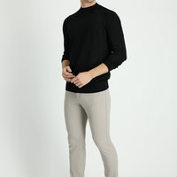 Stone Super Slim Fit Extra Narrow Cut Lycra Canvas / Chino Trousers