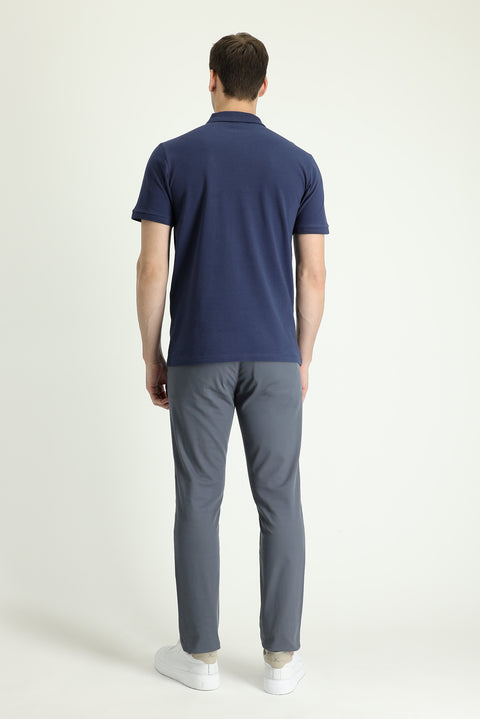 Medium Grey Slim Fit Stretch Canvas / Chino Trousers