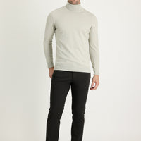 Dark Anthracite Regular Fit Standard Cut Lycra Canvas / Chino Trousers