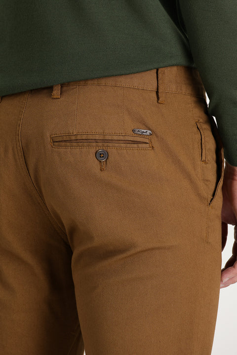 Taba Regular Fit Standard Cut Lycra Canvas / Chino Trousers