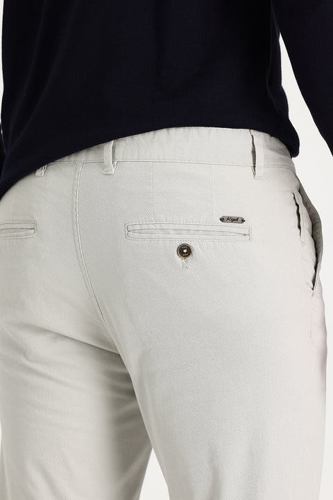 Stone Regular Fit Standard Cut Lycra Canvas / Chino Trousers