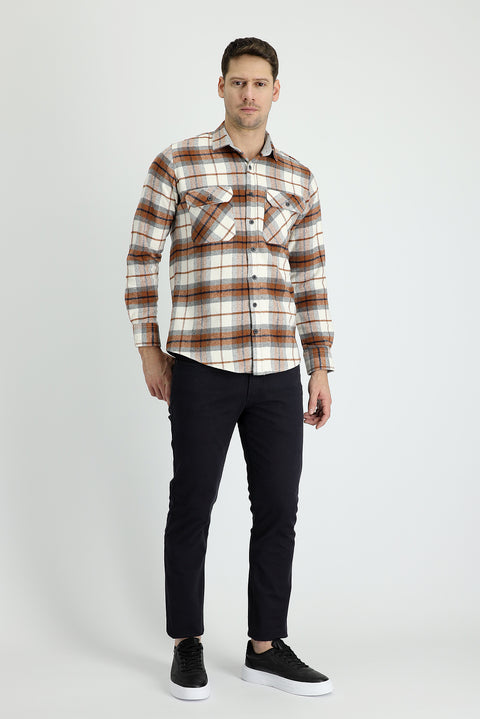 Dark Charcoal Slim Fit Stretch Canvas / Chino Trousers