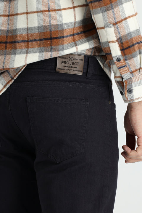 Dark Charcoal Slim Fit Stretch Canvas / Chino Trousers