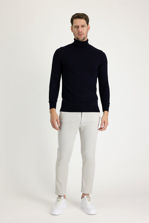 Stone Regular Fit Standard Cut Patterned Sports Trousers
