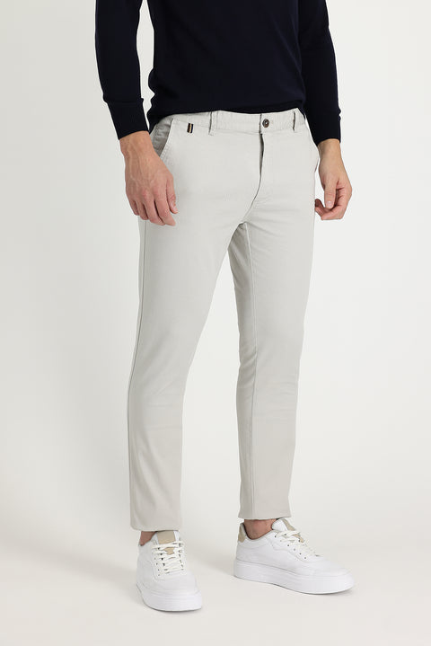 Stone Regular Fit Standard Cut Patterned Sports Trousers