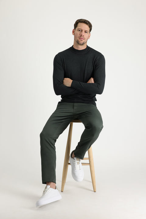 Dark Green Regular Fit Standard Cut Regularfit Patterned Sports Pants