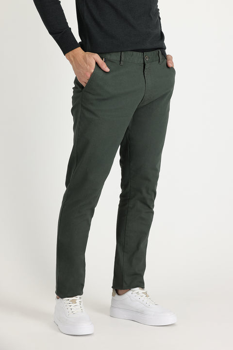 Dark Green Regular Fit Standard Cut Regularfit Patterned Sports Pants