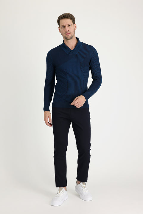 Dark Navy Slim Fit Skinny Sport Pants