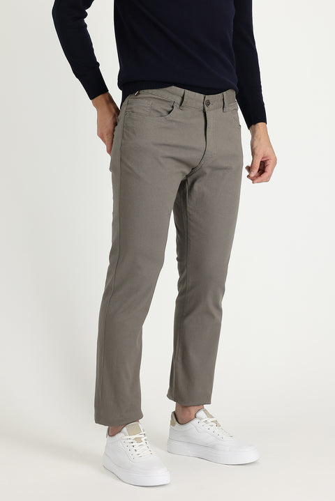Medium Mink Slim Fit Skinny Sports Trousers