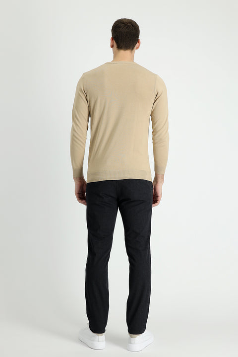 Black Slim Fit Stretch Canvas / Chino Trousers