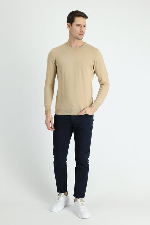 Mid-Navy Slim Fit Stretch Canvas / Chino Trousers