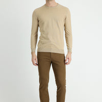 Camel Slim Fit Dar Kesim Likralı Kanvas / Chino Pantolon