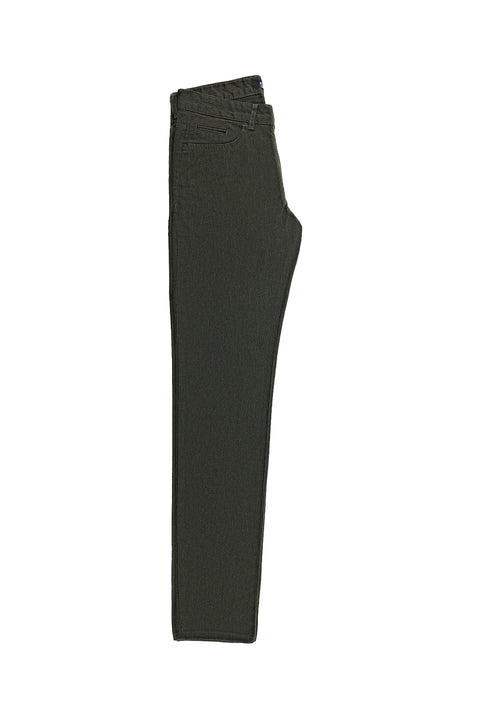 Orta Haki Slim Fit Dar Kesim Likralı Kanvas / Chino Pantolon