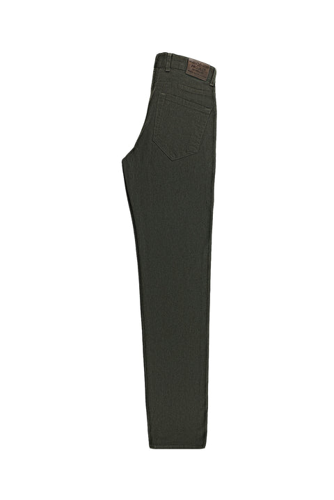 Orta Haki Slim Fit Dar Kesim Likralı Kanvas / Chino Pantolon