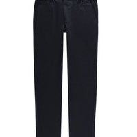 Koyu Lacivert Slim Fit Dar Kesim Beli Lastikli Likralı Kanvas / Chino Pantolon