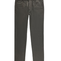 Medium Brown Slim Fit Narrow Cut Elasticated Waist Stretchy Canvas / Chino Trousers