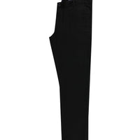 Black Regular Fit Standard Cut Lycra Canvas / Chino Trousers