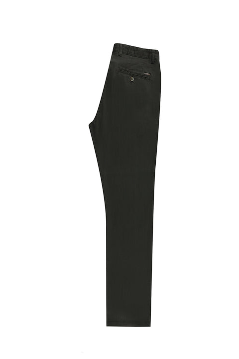 Medium Khaki Regular Fit Standard Cut Stretch Canvas / Chino Trousers