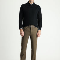 Medium Coffee Slim Fit Stretch Canvas / Chino Trousers
