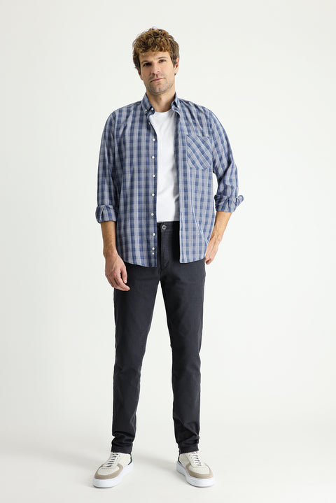 Medium Anthracite Slim Fit Stretch Canvas / Chino Trousers