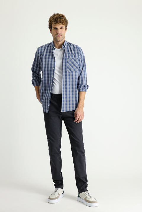 Medium Anthracite Slim Fit Stretch Canvas / Chino Trousers
