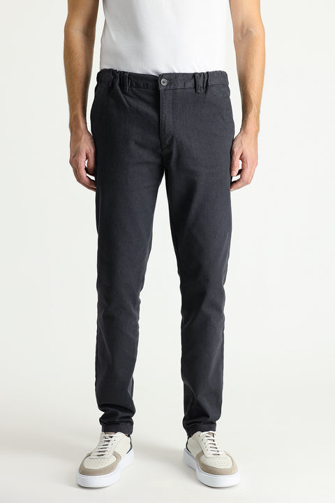 Medium Anthracite Slim Fit Stretch Canvas / Chino Trousers