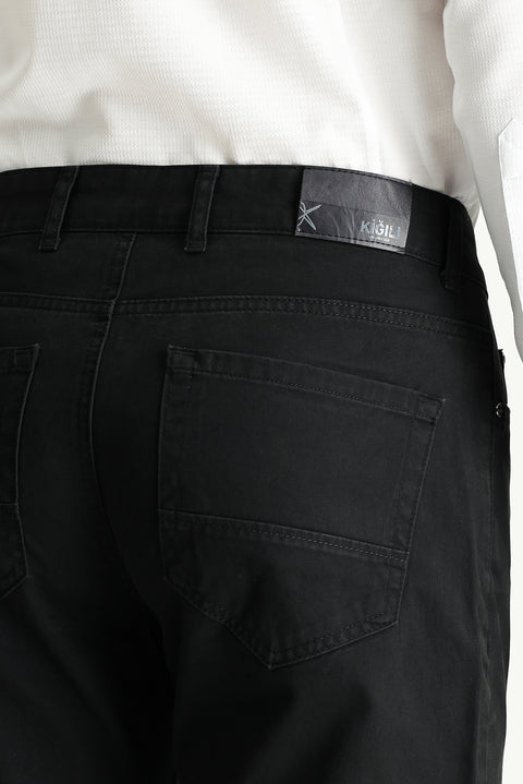 Siyah Regular Fit Standart Kesim Spor Pantolon