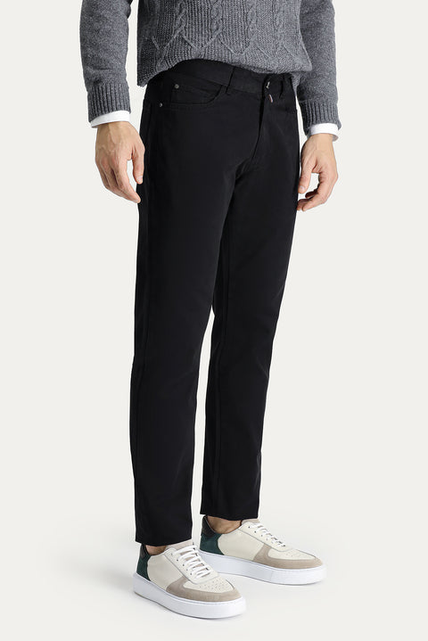 Black Slim Fit Tapered Tracksuit Bottoms