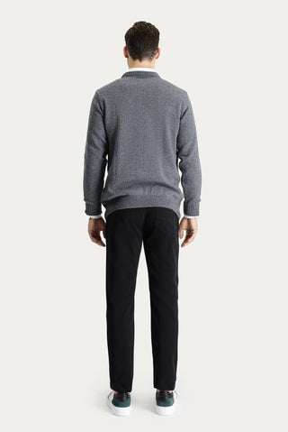  Siyah Slim Fit Dar Kesim Spor Pantolon