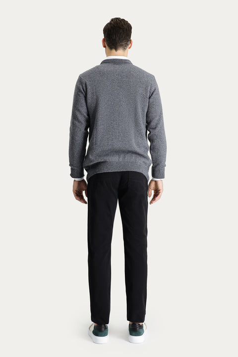 Black Slim Fit Tapered Tracksuit Bottoms
