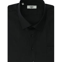 Black Plus Size Long Sleeve Classic Cotton Shirt