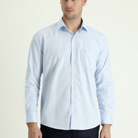 Light Blue Long-Sleeve Classic Cotton Shirt