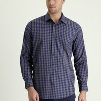 Light Yellow Long Sleeve Regular Fit Plaid Sport Shirt